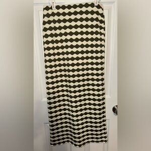 Topshop patterned stripe jersey column maxi skirt in olive style #:133606738